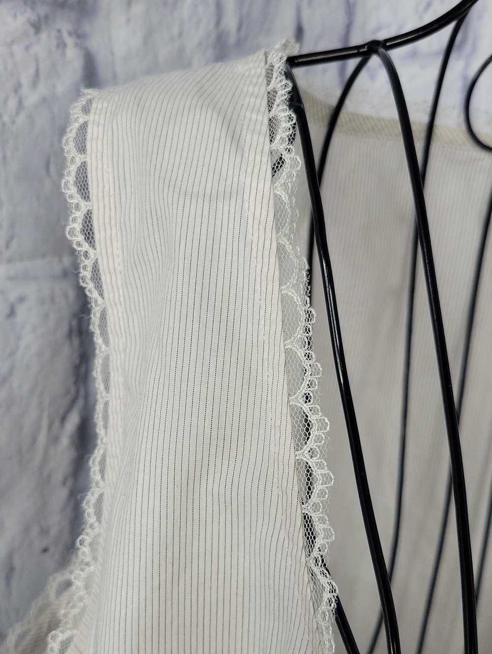 Aerie Tie Front Vest Top Women's Large Cream Boho Cottagecore - Picture 4 of 7